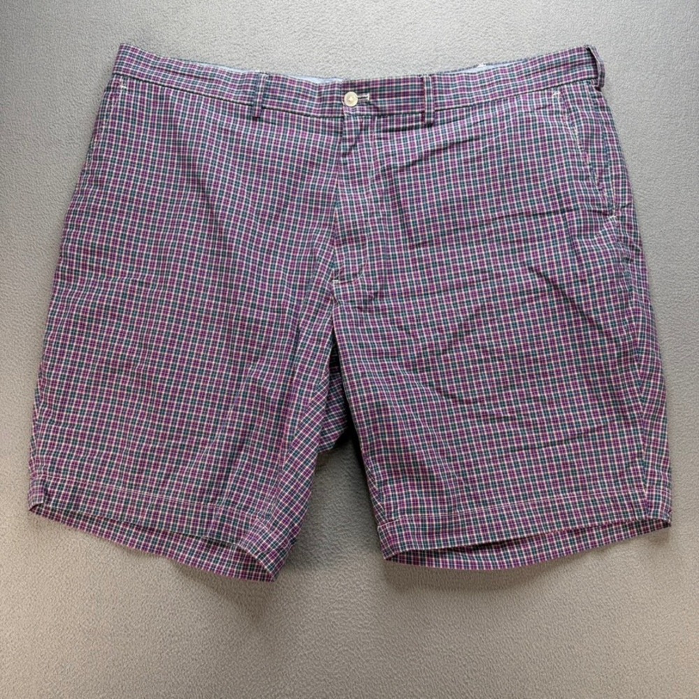 Polo Golf Ralph Lauren Shorts Mens 42 Multi Plaid Cotton Flat Front Classic Fit
